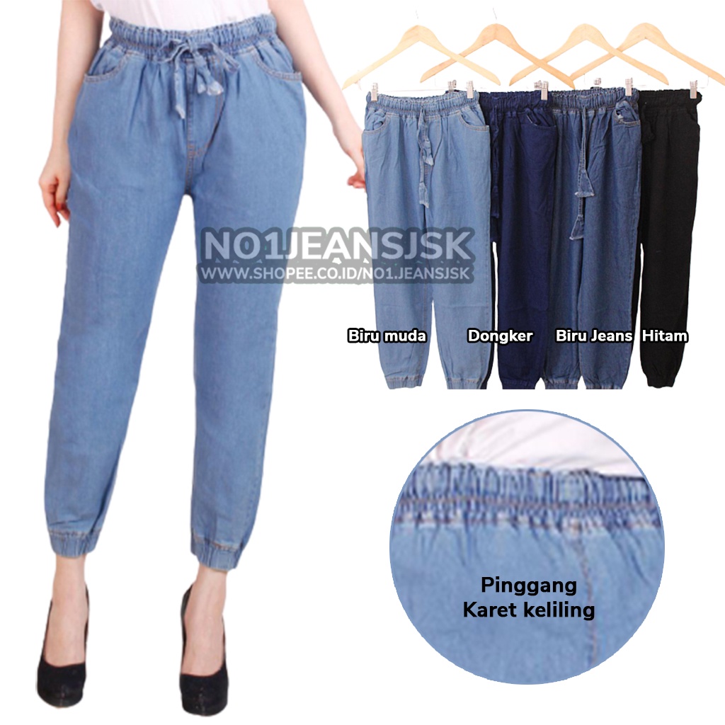 (BISA COD) Celana Jogger Wanita/Jogger Jeans/Jogger Denim Wanita/Celana Jeans Jogger/Jogger Wanita