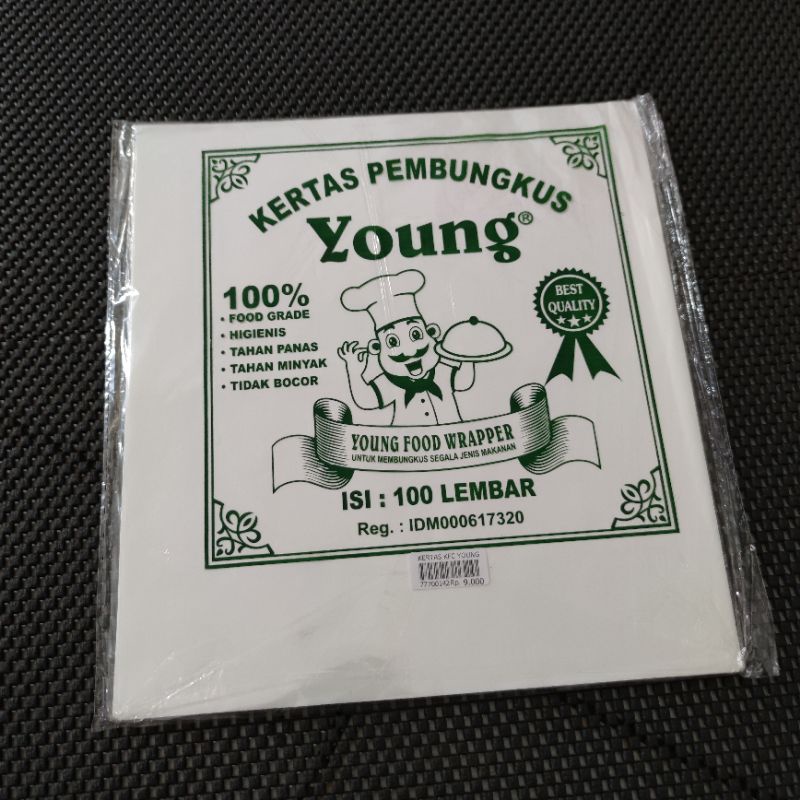 kertas nasi kfc YOUNG / GAJAH FOOD WRAPPER pembungkus nasi mcd