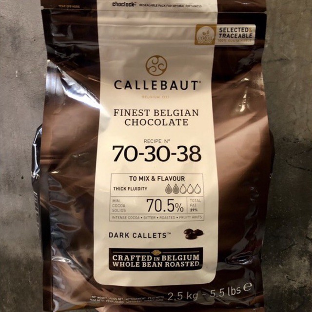 2,5 KG Callebaut Chocolate 70% / Dark Chocolate Callebaut 2,5 Kg