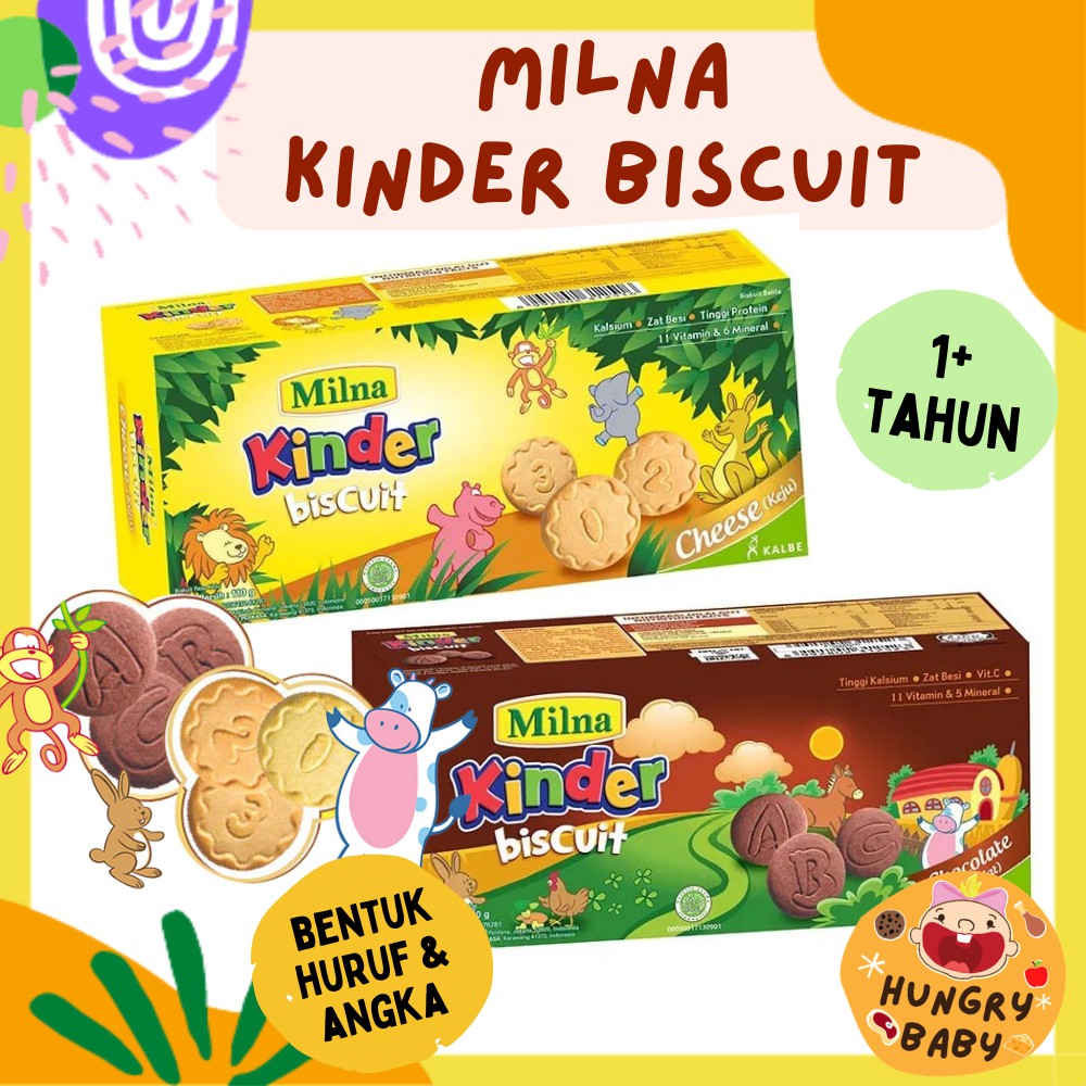 Milna Kinder Biscuit 110 gram / Toddler Biscuit 110 g / Snack Cemilan Biskuit Bayi 1 tahun+