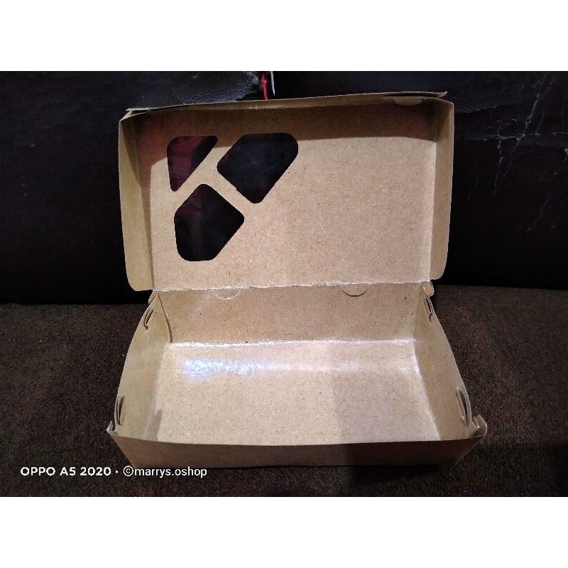 Paper lunch box laminasi window M L lunch box mika piramid