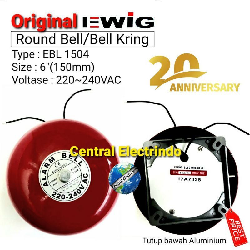 Bell/Round Bell EBL-1504 6&quot;(150mm) AC 220V EWIG.