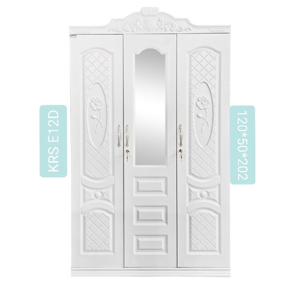 Lemari Pakaian Import 3 Pintu - Lemari Pakaian Besi Bebas Rayap - Lemari Baju Besi E12D Medan