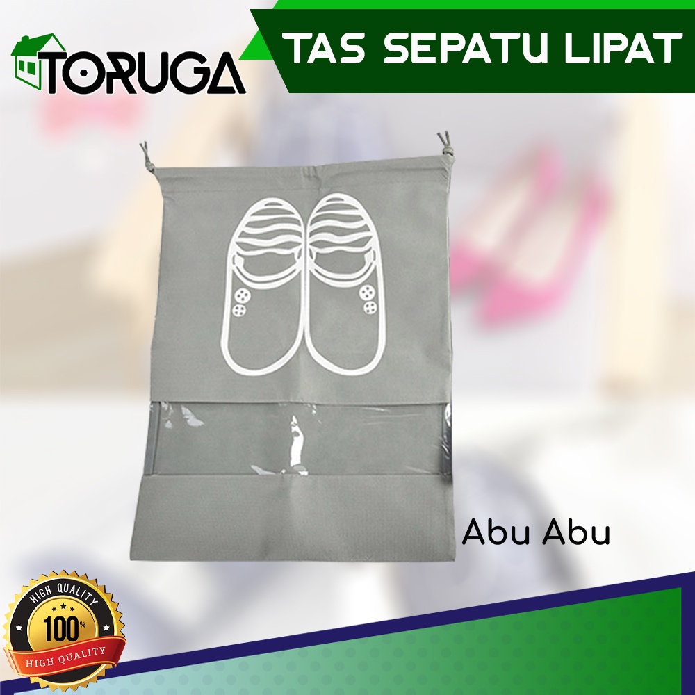 TAS KANTONG LIPAT SEPATU SANDAL SENDAL - TRAVEL SHOES PORTABLE BAG