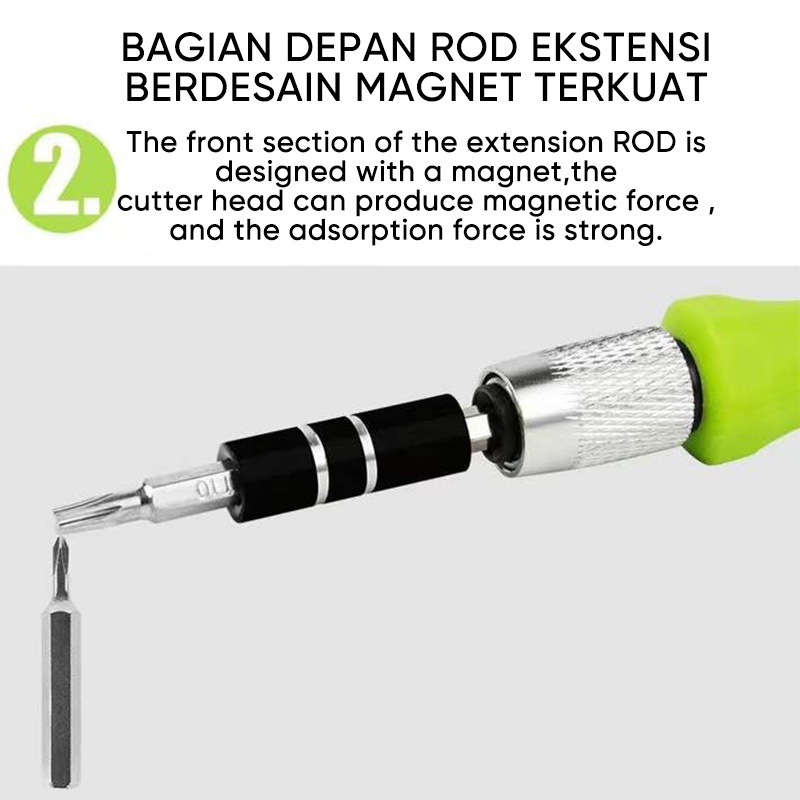 【Promo spesial】ISKU Obeng Set 32in1 SerbaGuna Magnetic Screwdrivers Repair tool/Obeng hp set multifungsi murah