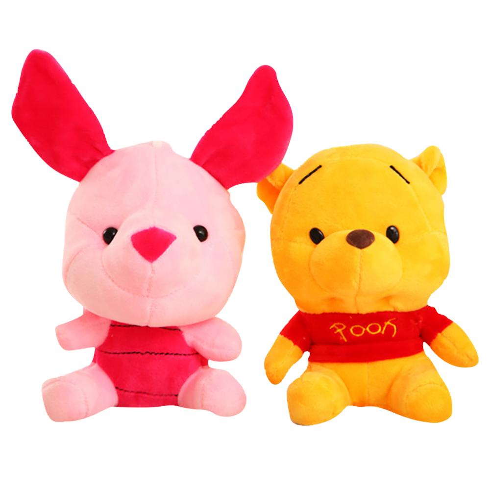 Timekey Mainan Boneka Winnie the Pooh Mini 12cm Bahan Plush Untuk Anak Perempuan E6K6