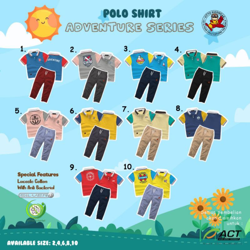 Setelan polo shirt vitto kidswear