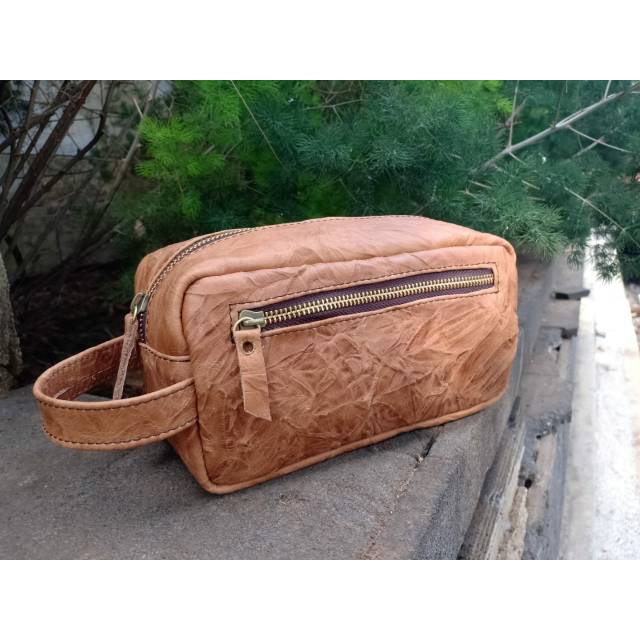 Tas pouch pria / wanita kulit asli