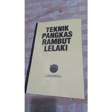 Buku Modul Materi Kursus Teknik Pangkas Rambut Pria Barbershop Tahap Dasar