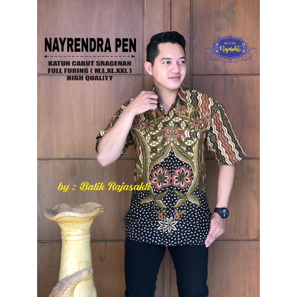 NAYRENDRA  RAJASAKTI KEMEJA BATIK SOLO PRIA LENGAN PENDEK LAPIS FURING ATASAN BATIK PREMIUM MODERN KATUN HALUS BAHUWIRYA  BANAMITRA BANAMITRA PUTIH BANGSAWAN BAYU PUTRA BERLIAN BIRU BHARATAYUDA BIMASENA BIRENDRA BIRU INDAH BRAHMAKERTA BRAHMAKERTA MERAH