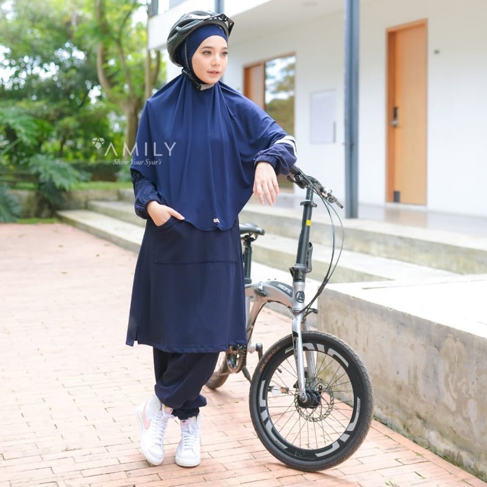 BAJU OLAHRAGA WANITA MUSLIM AMILY HIJAB BIA SPORT WEAR TERBARU