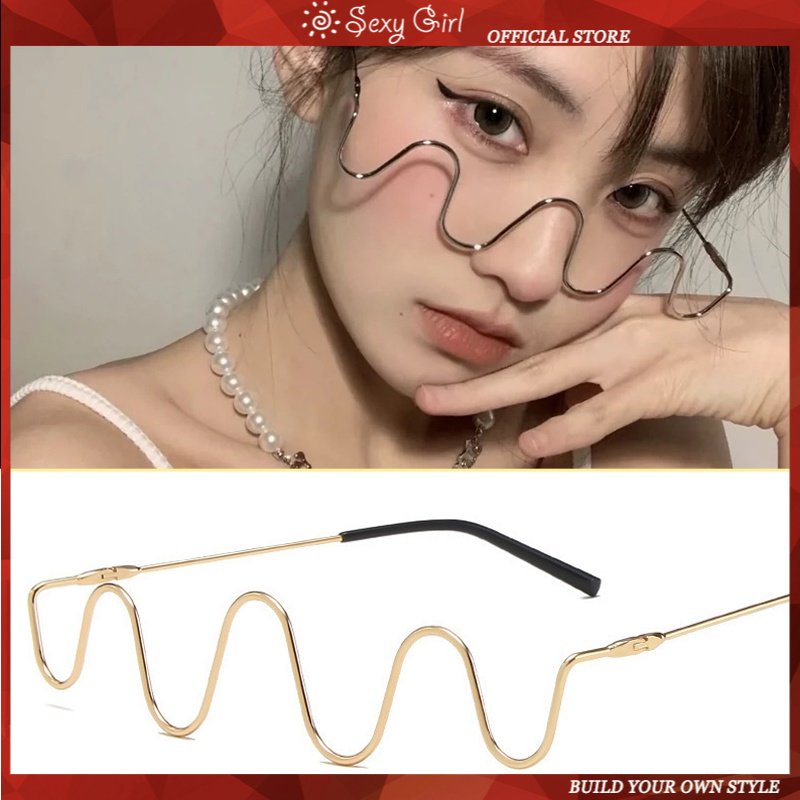 2022 Kacamata Tanpa Lensa Bentuk S Sexy Untuk Wanita