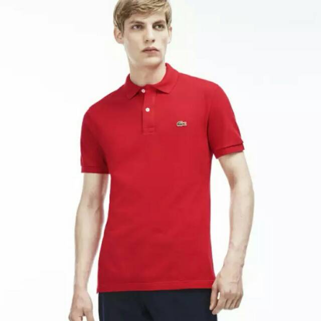 Lacoste Mens Classic Polo Shirt Red