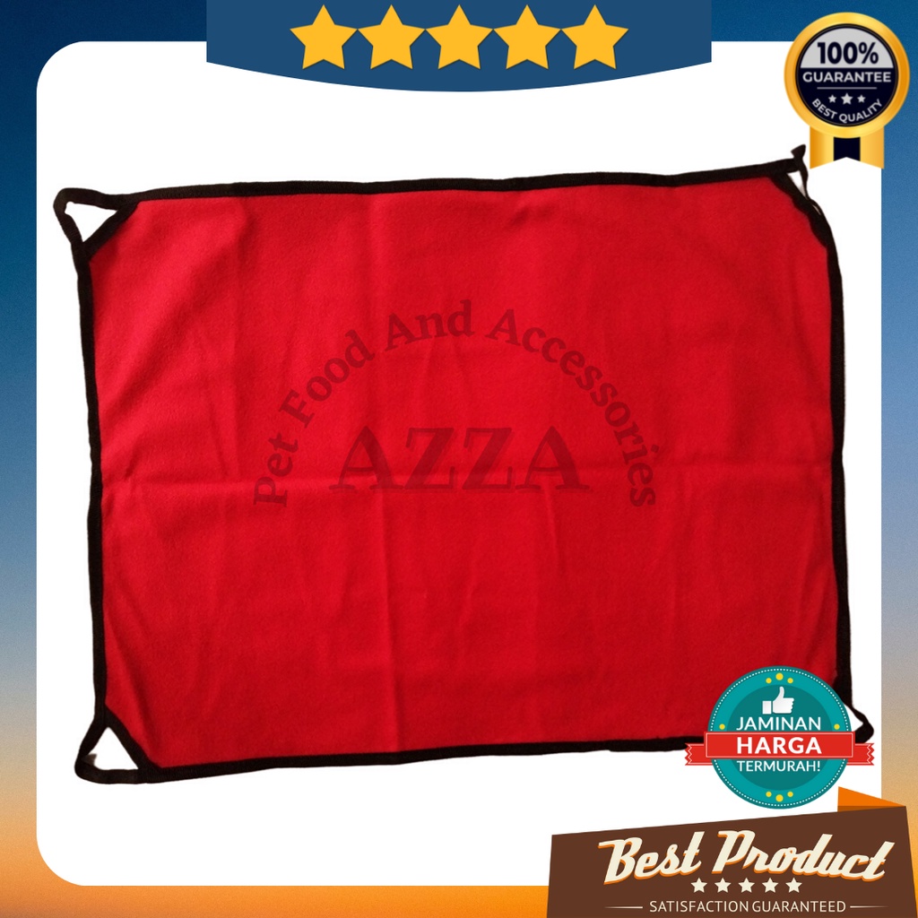 AYUNAN KANDANG KUCING HAMMOCK KUCING ANJING BAHAN FLANEL TEBAL-Merah