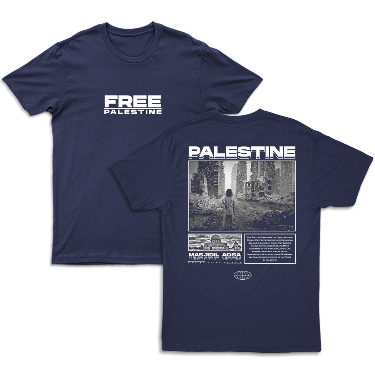 Kaos Dakwah Islami Streetwear Murah Free Palestine-3