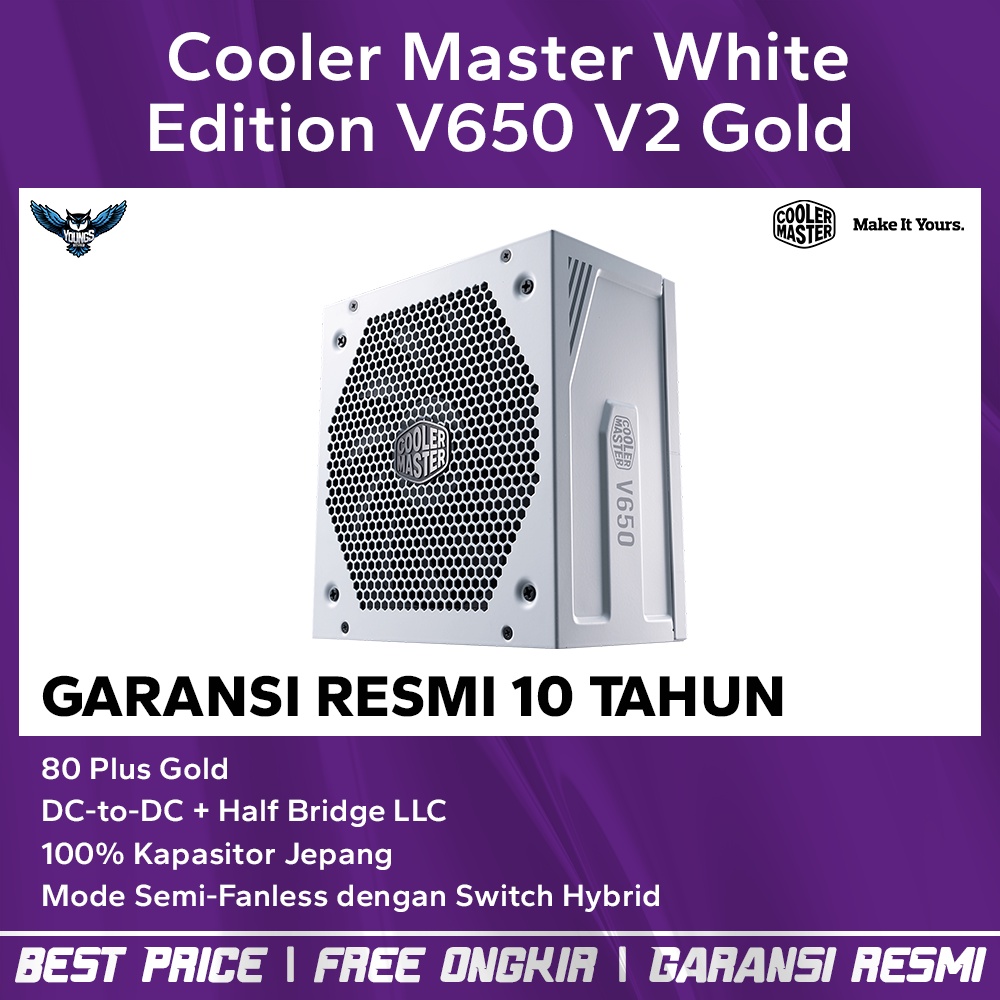 PSU Cooler Master V650 V2 White Edition 80+ Gold | Full Modular Power Supply 650W