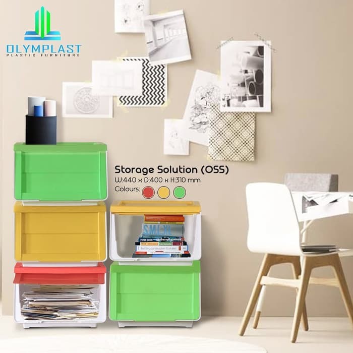 Unik Rak Serba Guna Plastik Olymplast (OSS) Storage Solution - Kuning Terlaris