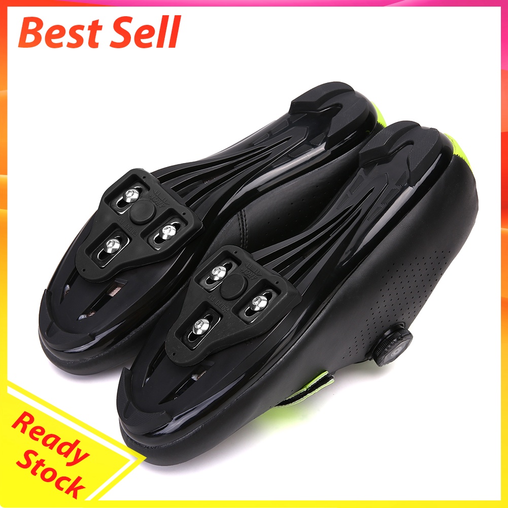 Road Bike Pedal Shoes Cleats Clip Set Bicycle Self-Locking Shoe Locks Black