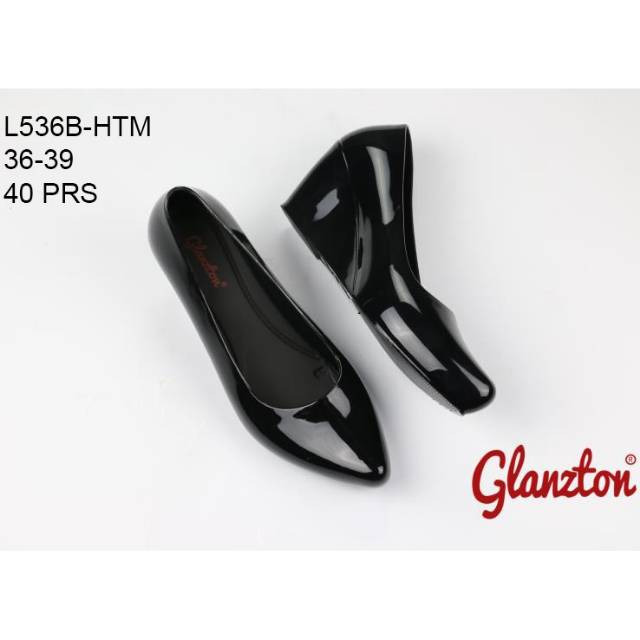 Sepatu Wedges Formal/Non formal Glaston Glossy L536B