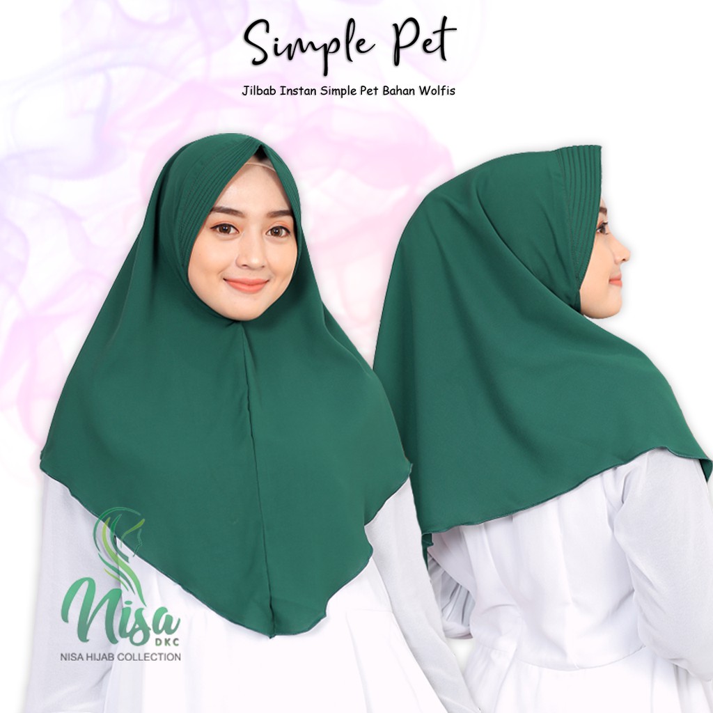 Jilbab Simple Pet Wolfis Bergo Polos Dailyhijab Nisadkc