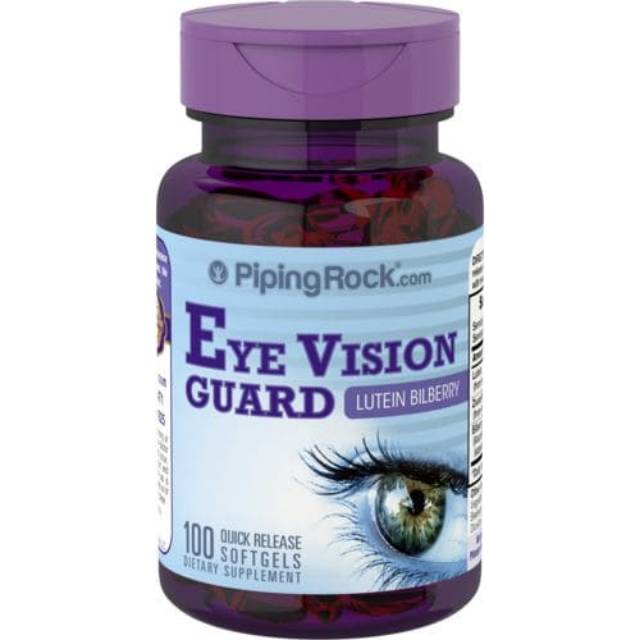 Pipingrock eye vision guard lutein bilberry zeaxanthin isi 100