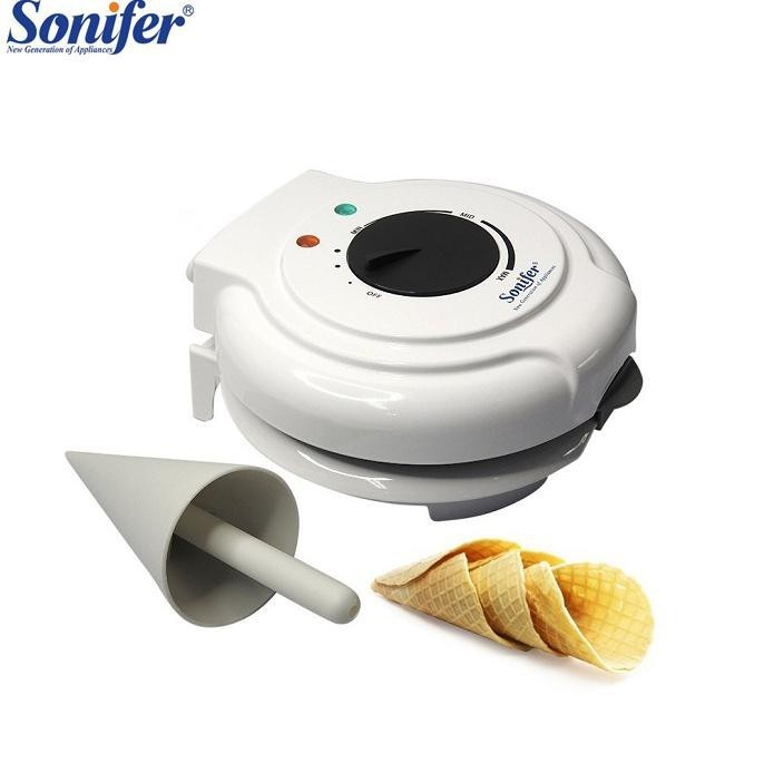 Ice Cone Maker Sonifer SF-6034 Mesin Pembuat Cetakan Stroopwafel dan Crispy Es Krim