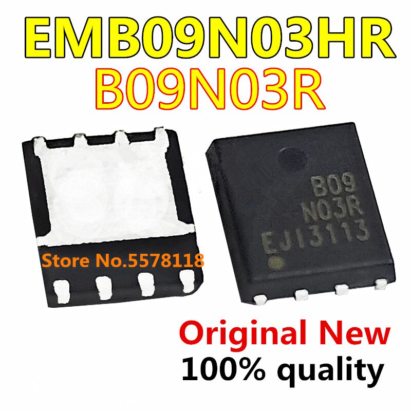 (Ready Stock) 10pcs EMB09N03HR B09N03R QFN8 Chipset Asli