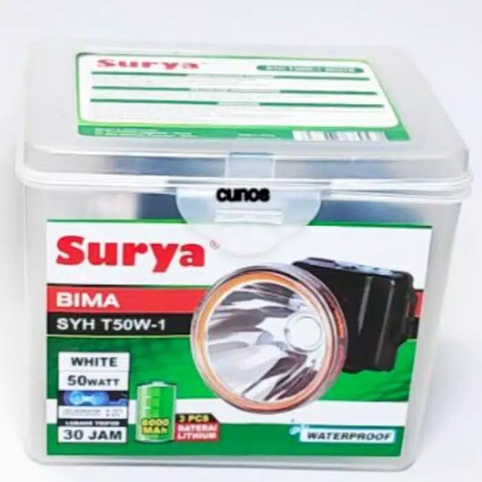 headlam head lamp outdoor - Senter Kepala Surya 50 WATT SYH T50W-1 Cahaya Putih Waterproof Headlam