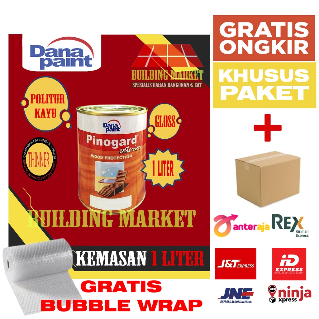 PELITUR POLITUR PLITUR KAYU CAT KAYU PINOGARD EXTERIOR 1 LITER PAKET