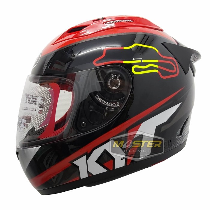 HELM FULL FACE KYT RC7 KYT RC 7 RC SEVEN MOTIF #15 BLACK SPAIN