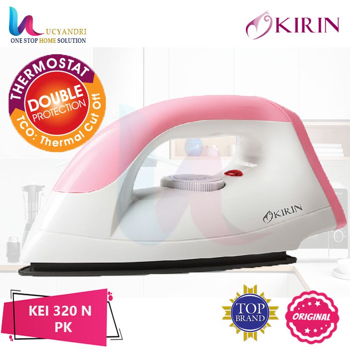 KIRIN ELECTRIC IRON KEI-320N ORIGINAL Setrika Seterika Gosokan Baju Pakaian