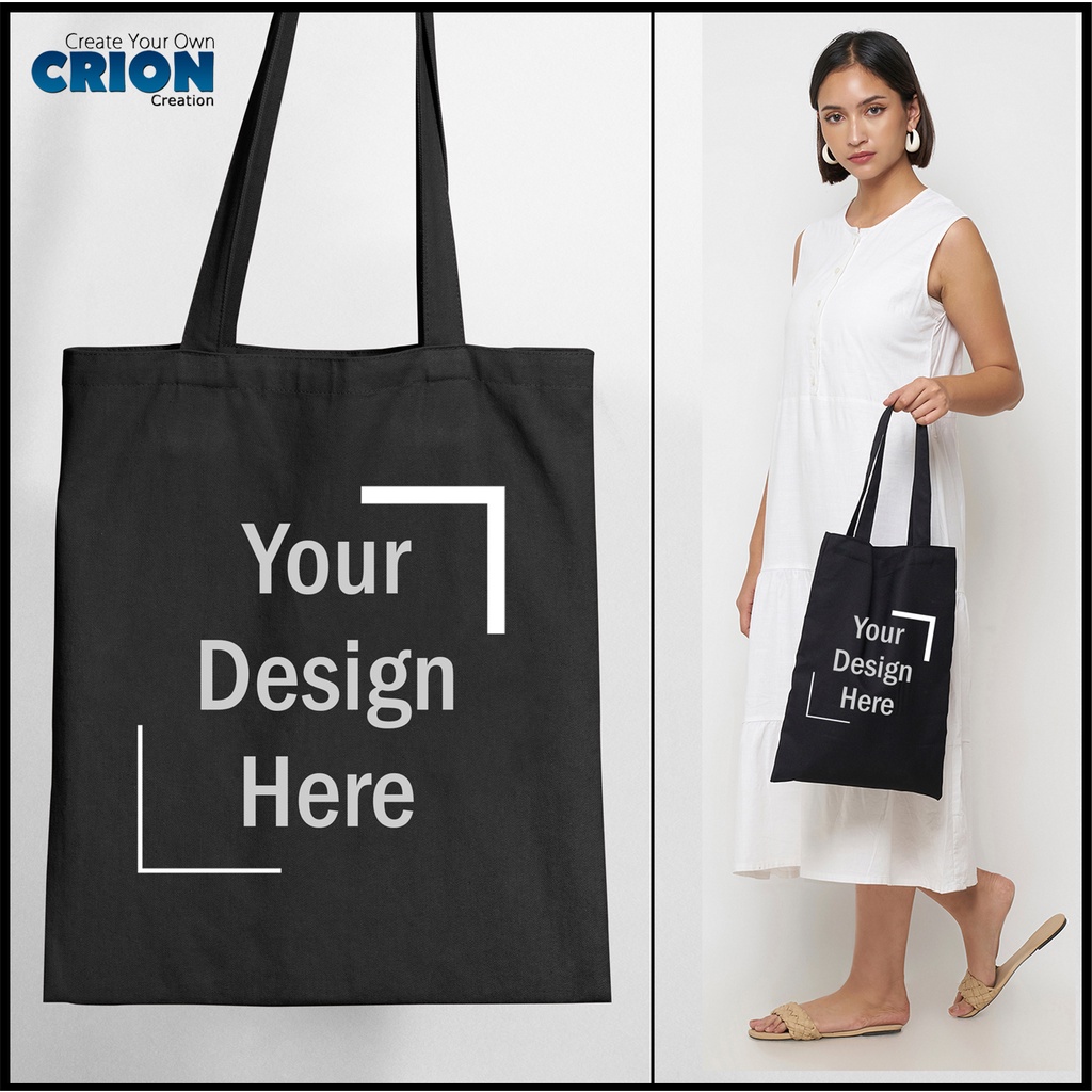 Totebag Drill Printing - Bisa Custom Design - Souvenir - By Crion