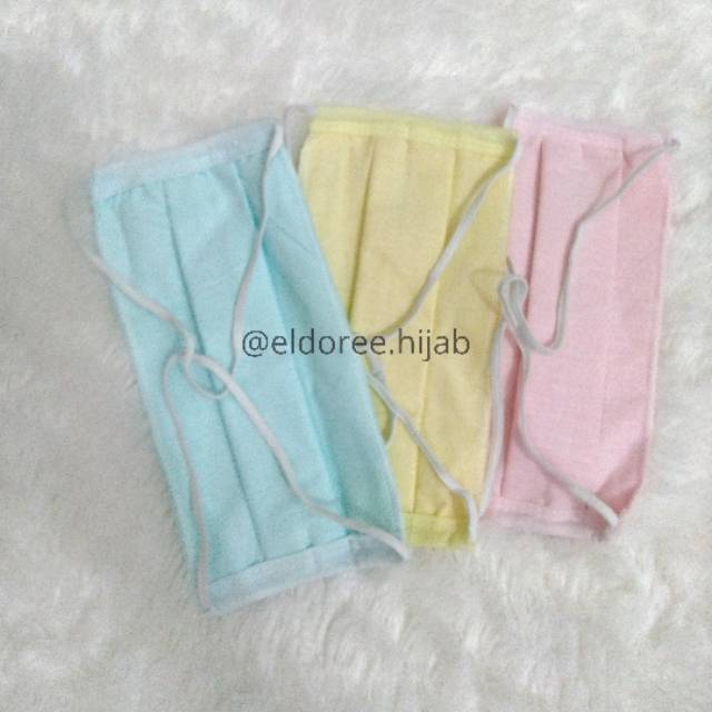 Grosir Pre Order Isi 12pcs Masker Kain Headloop Hijab 3 Ply Lapis Dgn Filter Spunbond Tali Karet Shopee Indonesia