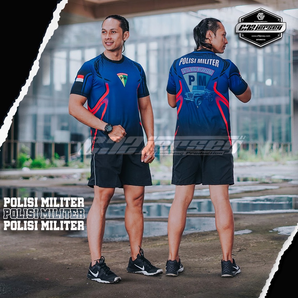 KAOS JERSEY PM FULLPRINT / KAOS JERSEY POLISI MILITER BIRU PREMIUM/ POLISI MILITER