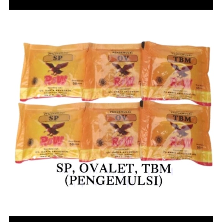 

OVALET RAJAWALI R&W 50gram / SP RAJAWALI R&W / TBM RAJAWALI / PENGEMULSI / EMULSIFER / PENGEMBANG ADONAN