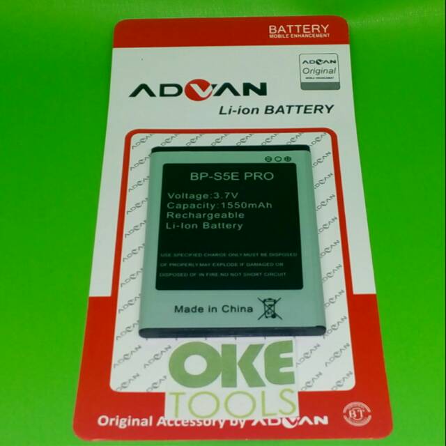Baterai Advan S5E Original - Batre Advan BP S5E Ori - Battery Advan BP-S5E Pro Original