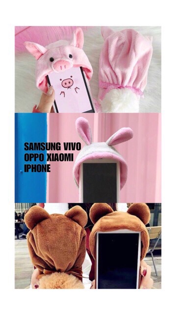 Pig Hat Case iPhone Oppo Vivo Xiaomi Samsung Y71 F3 V5 V7 Redmi 5a 6a 5 5+ note 4 5 S6 A5 A3 A7 2017