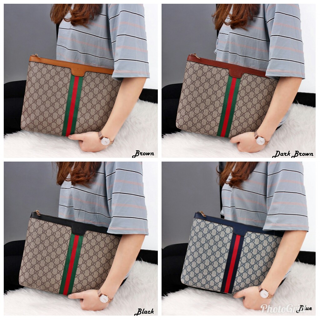 CK02 Gucci Supreme O'Case GG Clutch 10027 TAS WANITA TAS IMPOR