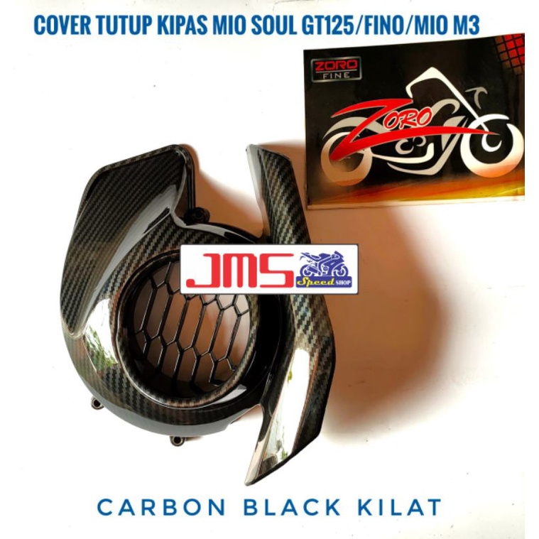 paketan cover tutup carbon cvt dan filter hawa keong sambung cvt plus cover kipas mio m3 mio z 125 fino 125 soul gt 125 Zoro pnp