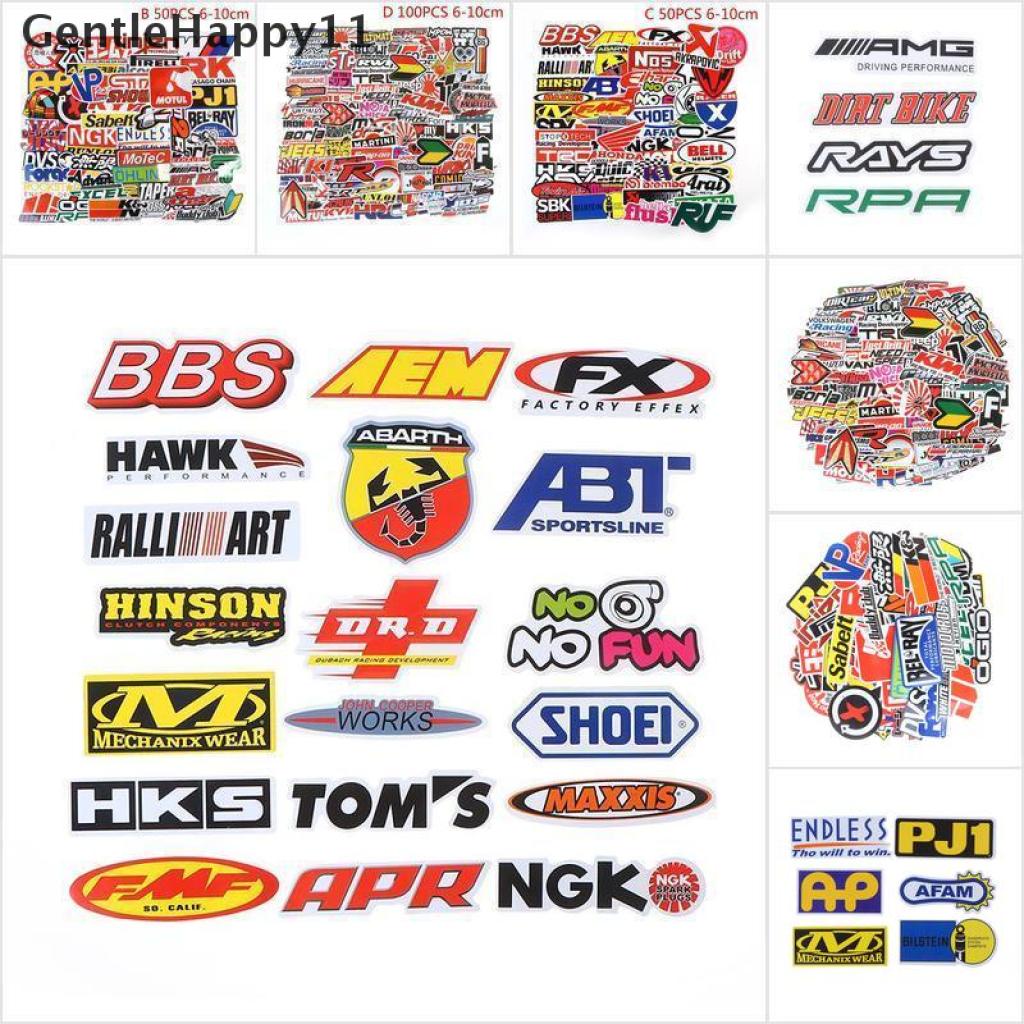 Gentlehappy 100PCS Stiker Graffiti JDM Tahan Air Untuk Mobil Balap