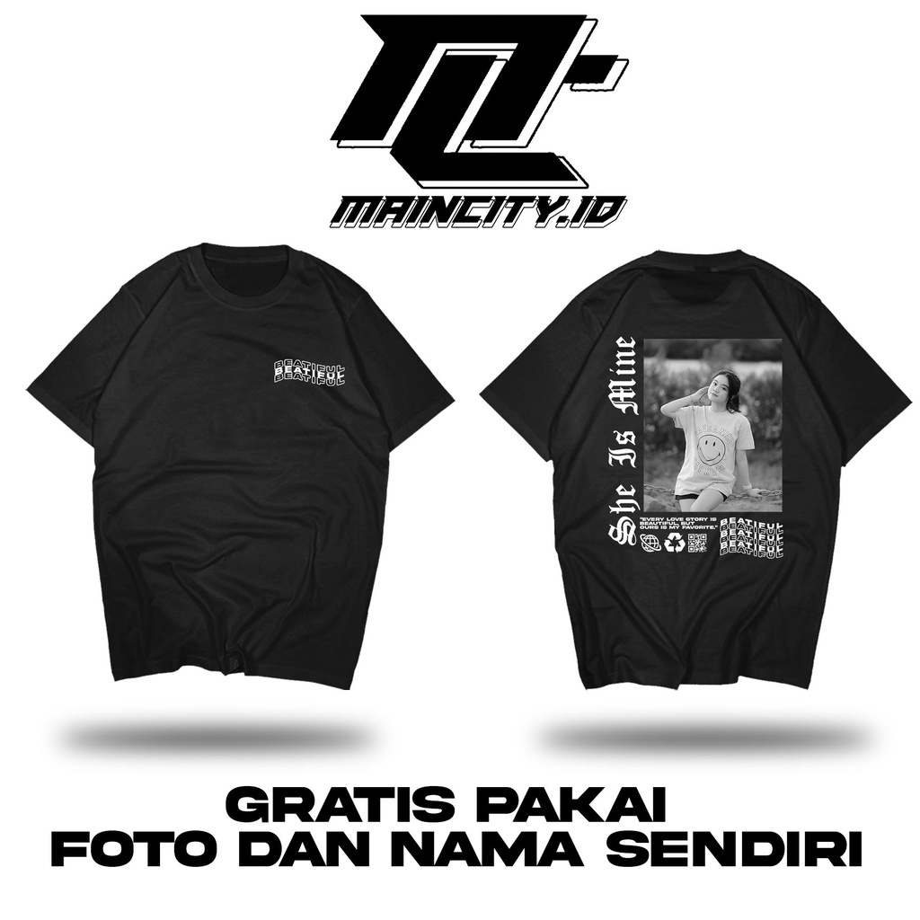 KAOS BUCIN CUSTOM BISA REQUEST FOTO/GAMBAR SENDIRI SUKA SUKA | AESTHETIC STREETWEAR | KAOS BUCIN | D