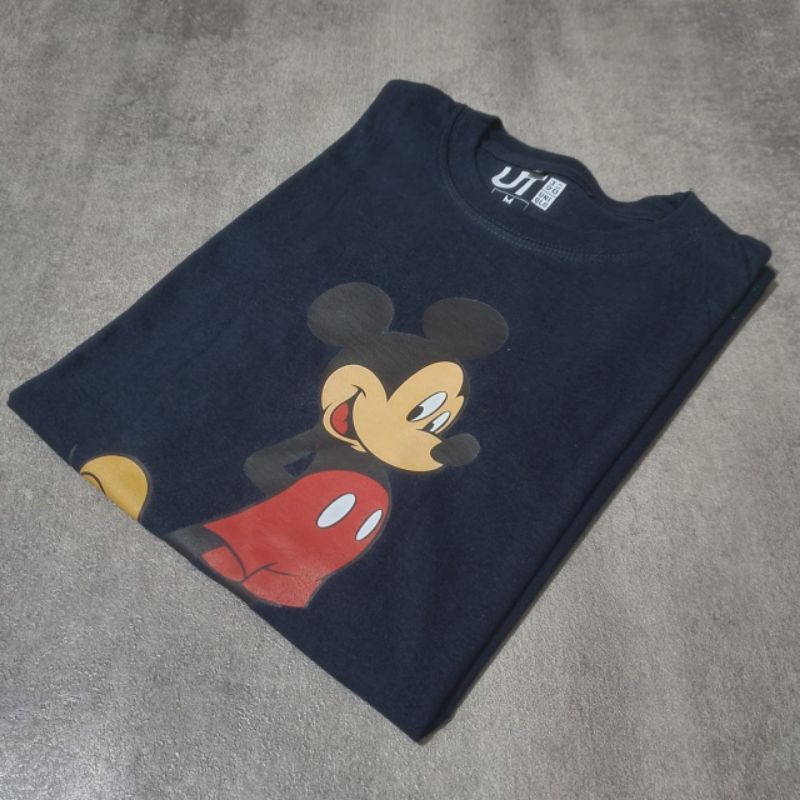 Kaos Mickey Mouse Uniqlo Navy