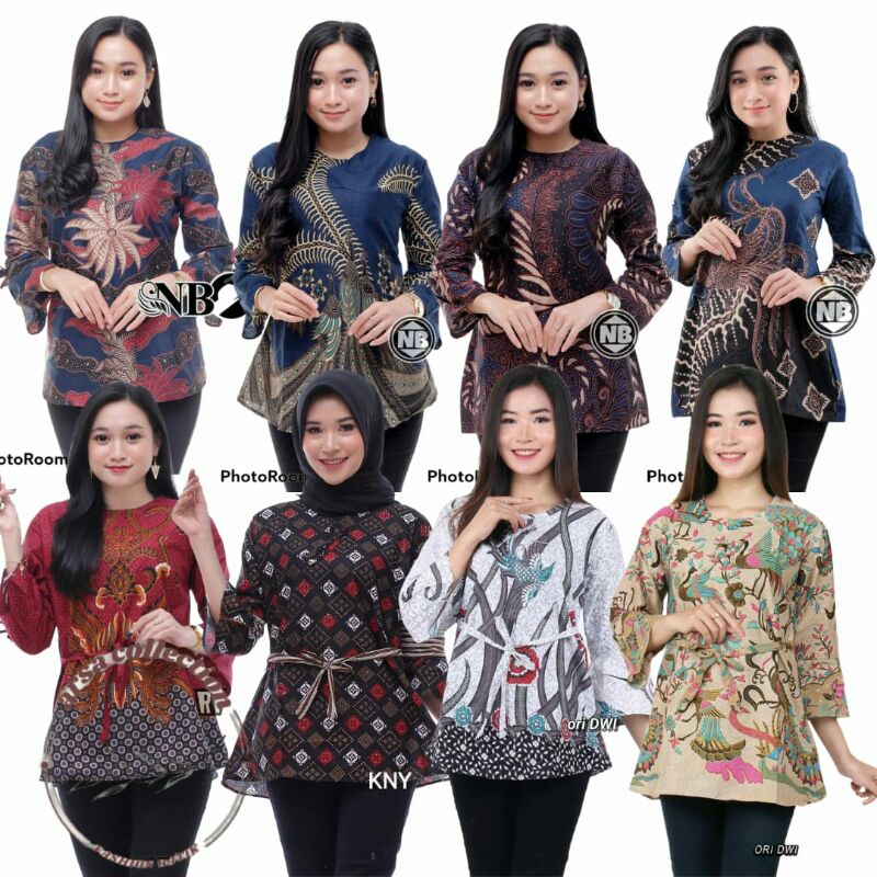 BAJU BATIK WANITA MODERN MONALISA GENES M,L,XL asli PEKALONGAN