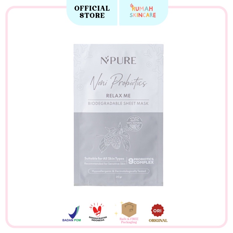 NPURE Noni Probiotics Relax Me Biodegradable Sheet Mask