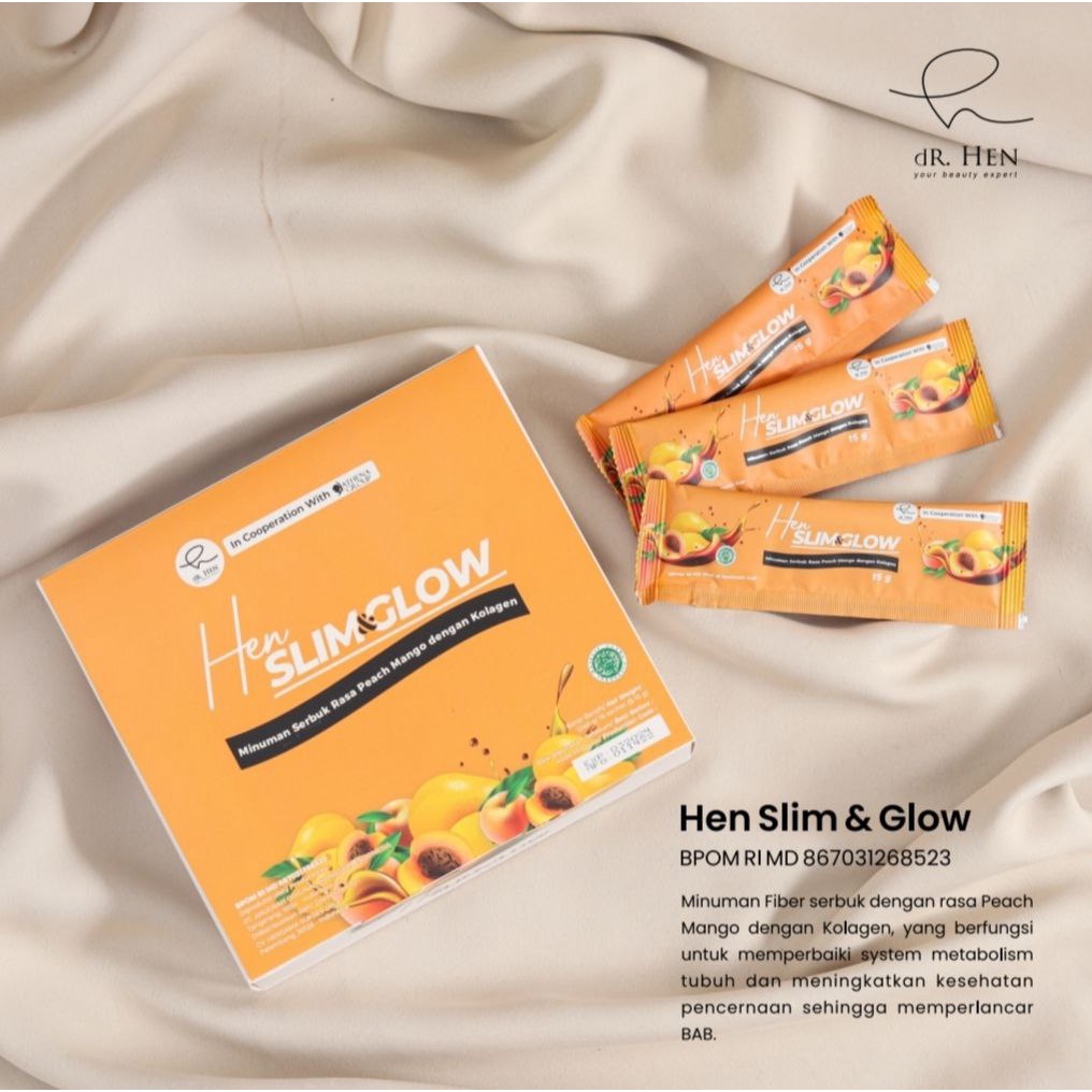 Hen Slim & Glow | dR Hen Skincare | Minuman Pelangsing | Minuman Collagen