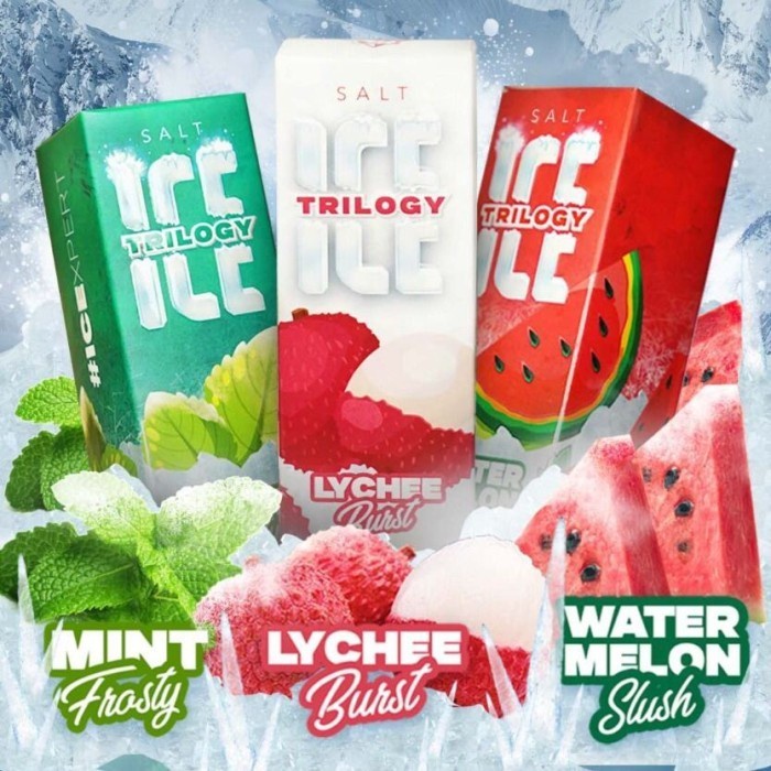 Jual Trilogy Ice Salt Liquid Lychee Burst Mint Frosty Watermelon Slush 30ml Shopee Indonesia 9687