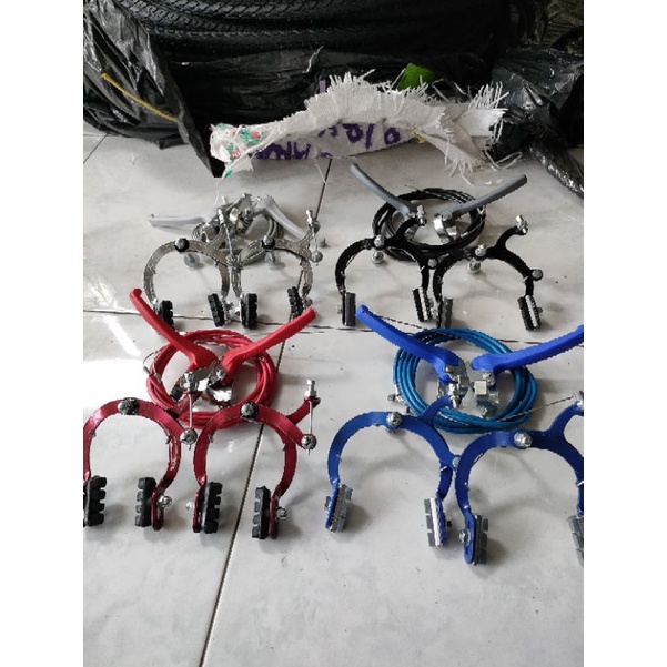 Rem BMX warna sepeda ukuran 12 16 18 20 24 26 27.5 1 set komplit