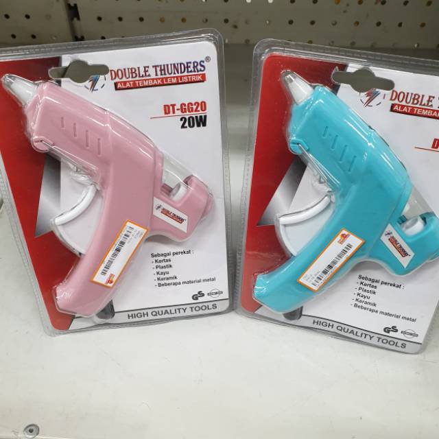 Lem tembak 20 w pink dan biru | lem tembak lucu