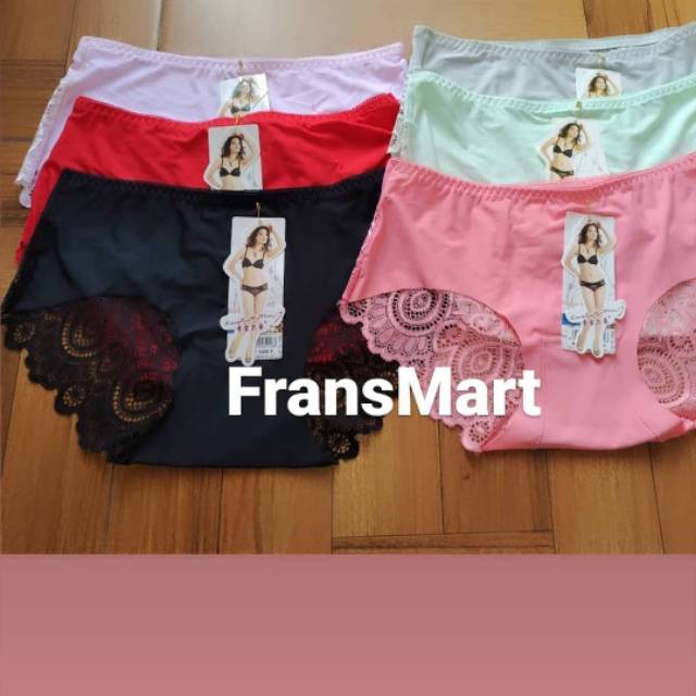 Celana Dalam Wanita Satin High Quality Renda Series