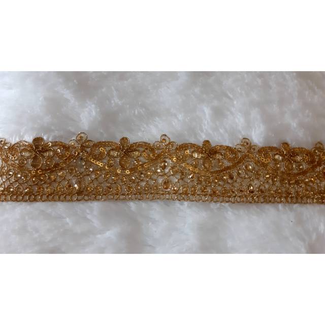 renda india bordir bunga mata payet